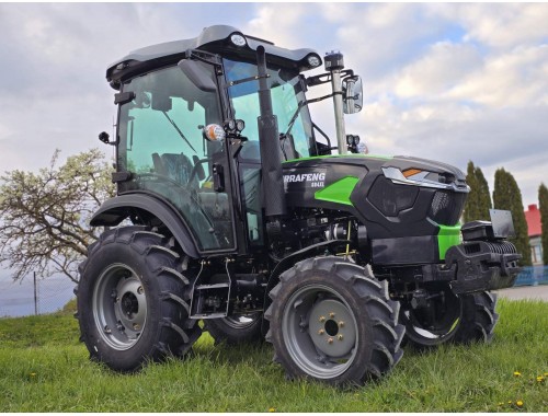 Трактор TERRAFENG 604XL зелений із шумоізольованою кабіною та кондиціонером, євронавіска на гаках, серга